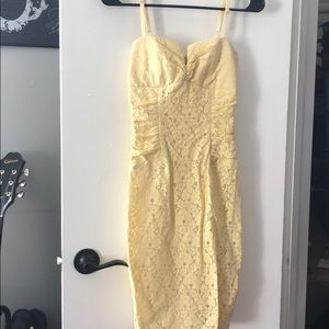 Yellow Lace Formal Dress
